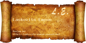 Laskovits Emese névjegykártya